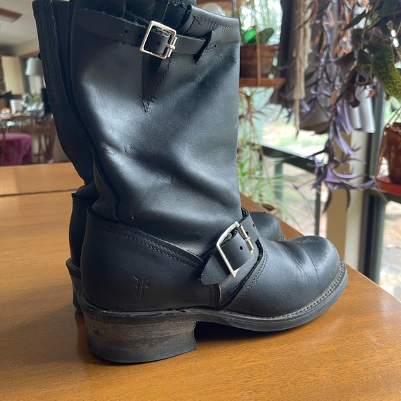 Frye Moto Black Leather Boots - Picture 6 of 6